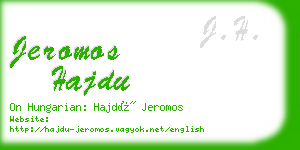 jeromos hajdu business card